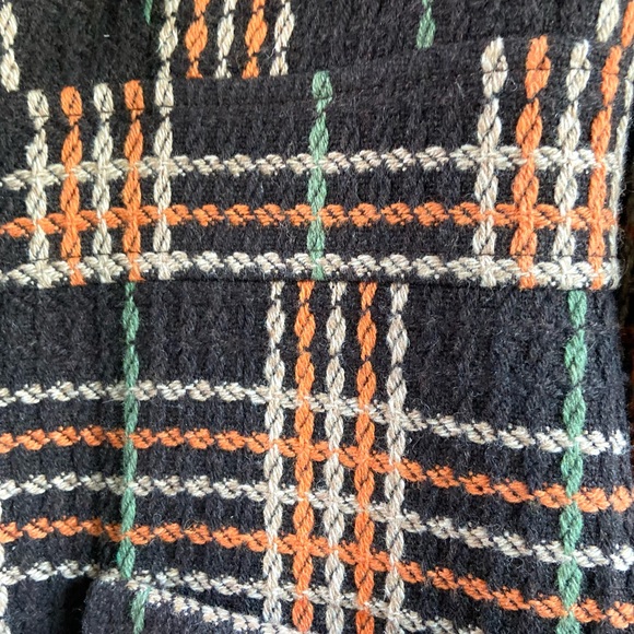 VNTG Nick and Mo retro wool blend brown woven tartan plaid coat. SZ M - Picture 6 of 11